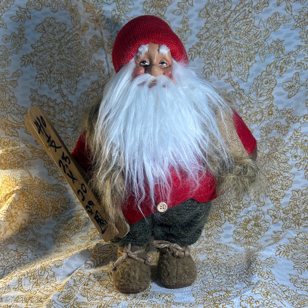 Jolly Santa Claus Holiday Figure - Red and White